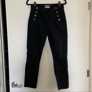 Loft black modern skinny sailor black jeans
